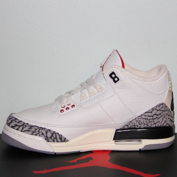 Nike Air Jordan 3 Retro GS White Cement Reimagined 4.5Y - Picture 3 of 6